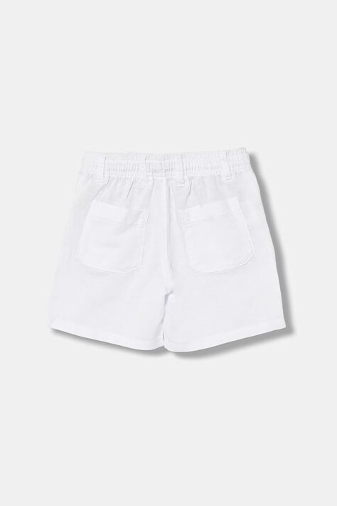United Colors of Benetton шорти дитячі з льону — SS26-SZK02N, білий — фото 2