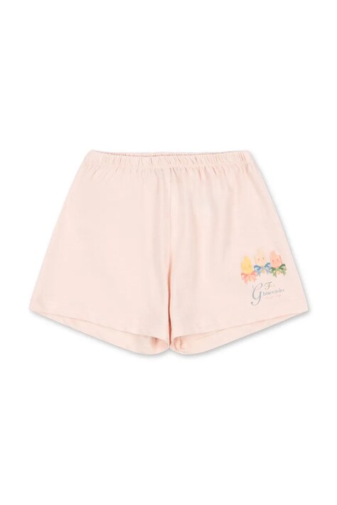 Konges Sløjd szorty dziecięce z bawełną ERA SHORTS OCS beżowe regular waist KS105357