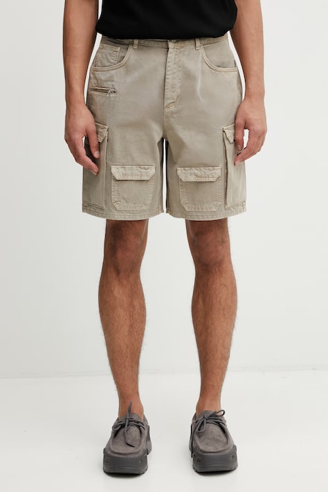 Represent LOADED CARGO шорти cargo бавовняні чоловічі бежеві regular waist MLM100486.25