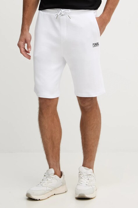 Karl Lagerfeld szorty bawełniane męskie kolor biały 561917.705783