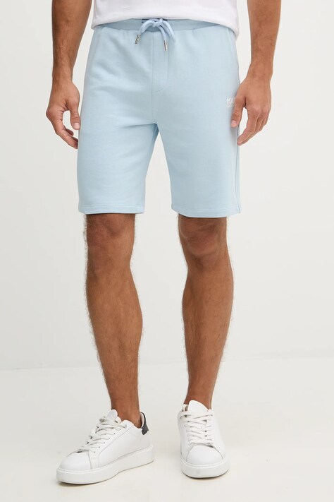 Karl Lagerfeld szorty bawełniane męskie kolor niebieski 561917.705783