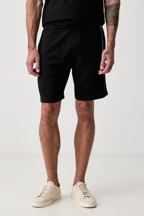 BOSS Трикотажні шорти чоловічі бавовняні Authentic Shorts чорні regular waist 50554778