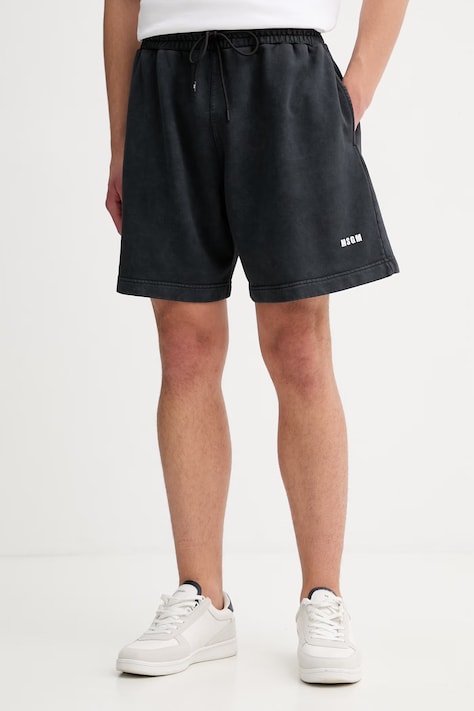 MSGM szorty bawełniane męskie kolor szary 4040MB71SE.267092