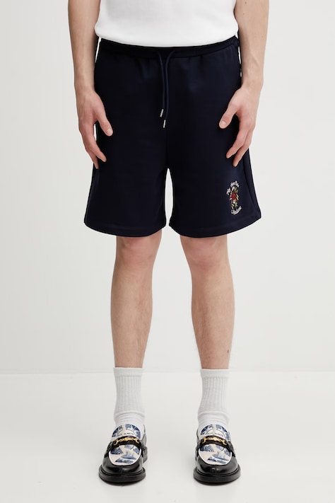 Drôle de Monsieur cotton shorts Slogan Rose navy blue color J.BS180.CO127.NY
