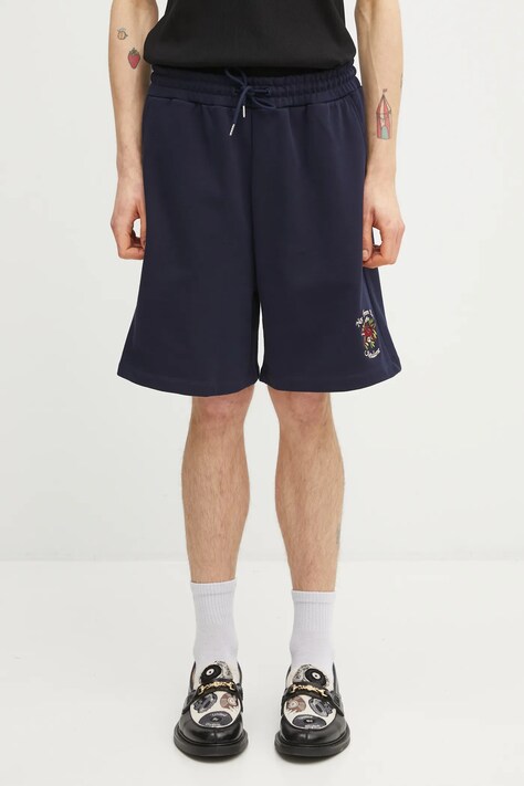 Drôle de Monsieur szorty bawełniane Slogan Rose męskie kolor granatowy J.BS180.CO127.NY