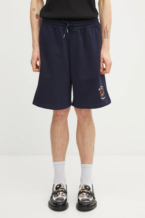 Drôle de Monsieur szorty bawełniane Slogan Rose męskie kolor granatowy J.BS180.CO127.NY