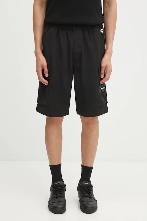 AAPE szorty Now męskie kolor czarny AAPSPMB672XXO