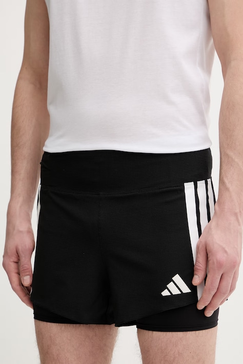 adidas Performance szorty sportowe męskie Adizero 2i1 czarne regular waist JD4202