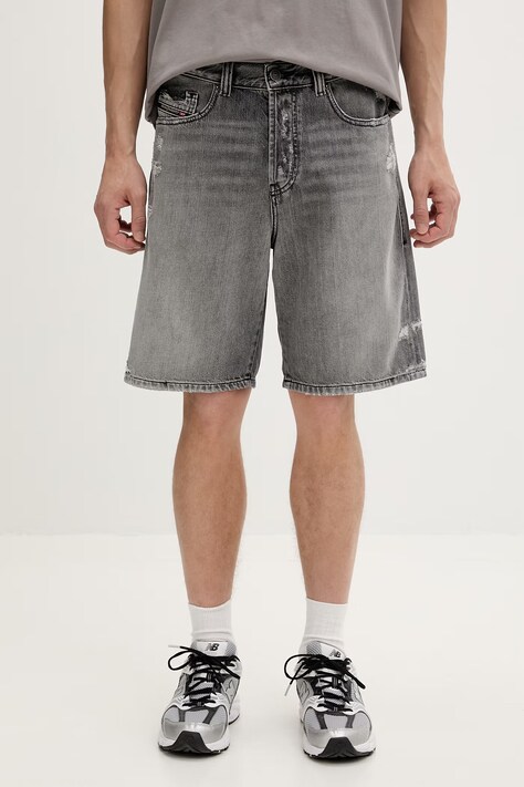 Diesel szorty męskie jeansowe szare high waist A06430.09P08