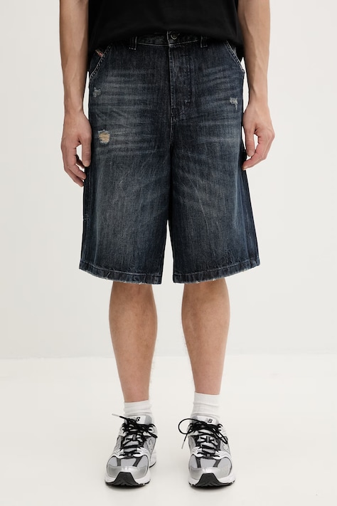 Diesel σορτς Ανδρικά ντένιμ D-LIVERY-W σκούρα μπλε κανονική A19270.0ADBZ