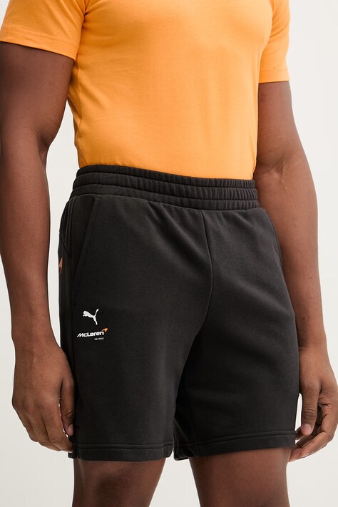 Puma szorty bawełniane McLaren męskie kolor czarny 637454