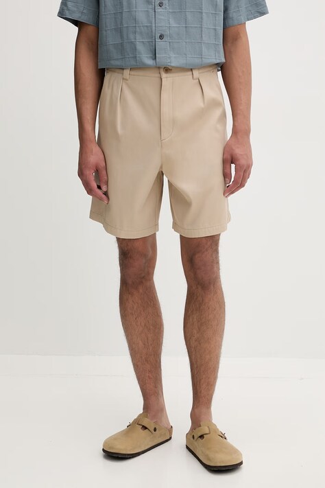 A.P.C. szorty męskie bawełniane beżowe regular waist COHNZ.H10020