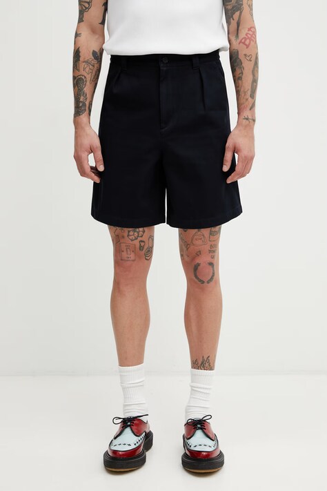 A.P.C. szorty bawełniane męskie granatowe regular waist COHNZ.H10020