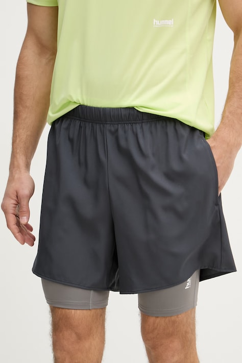 Hummel pantaloni scurți sport pentru bărbați gri talie normală 232291