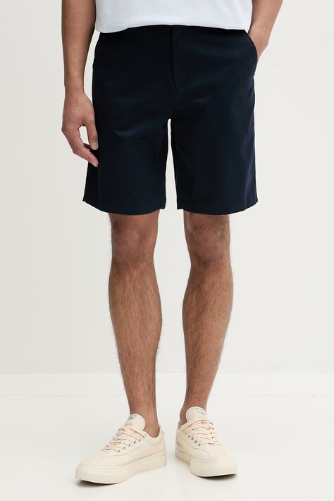 Calvin Klein Szorty męskie z bawełną granatowe regular waist LV04LB600G