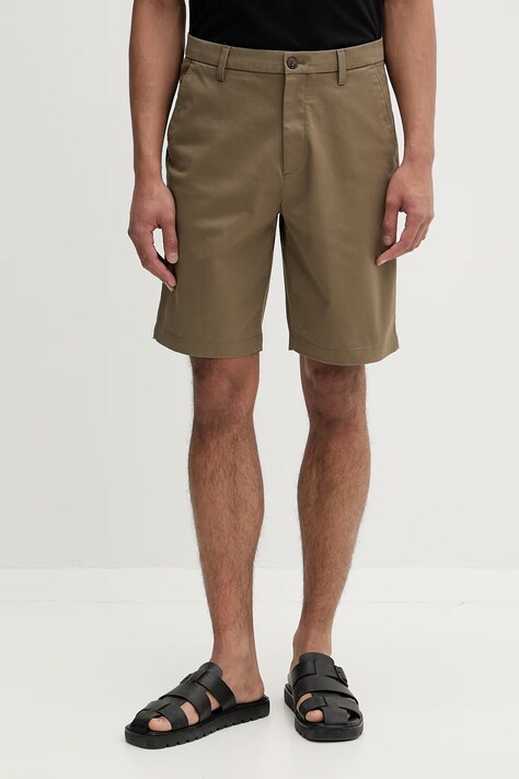 Calvin Klein szorty męskie z bawełną zielone regular waist LV04LB600G