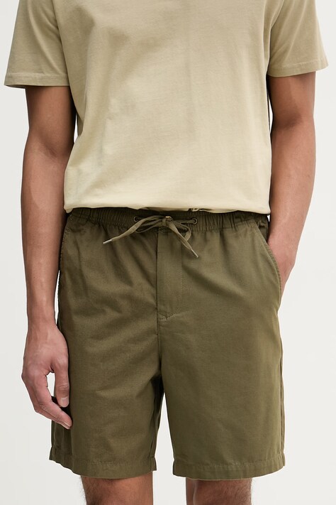 Barbour szorty męskie bawełniane Declan zielone high waist MST0084