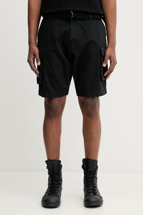 Alpha Industries Mesh Utility szorty cargo bawełniane męskie czarne 266251