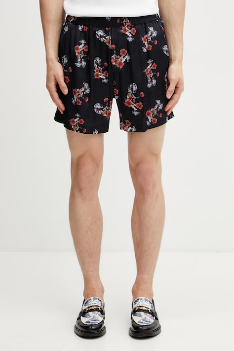 RHUDE Turbo Floral shorts viscose Men's black regular waist