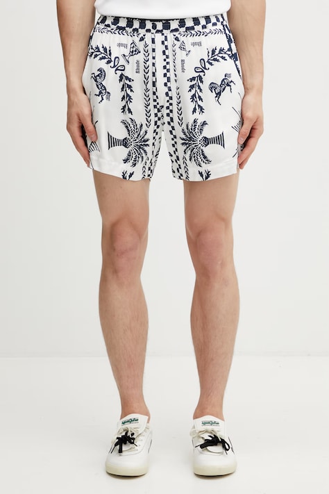 RHUDE Regista Tile shorts viscose Men's white RHSS26SH02358