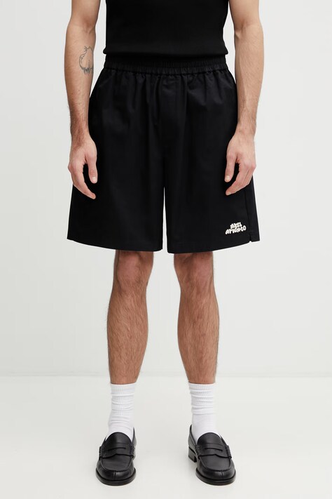 Axel Arigato Heath Drawstring Shorts szorty bawełniane męskie czarne regular waist A3809001