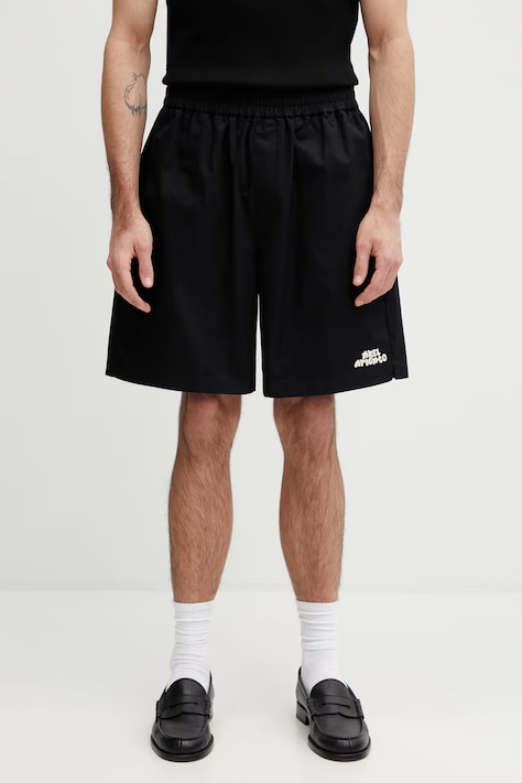 Axel Arigato Heath Drawstring Shorts szorty bawełniane męskie czarne regular waist A3809001