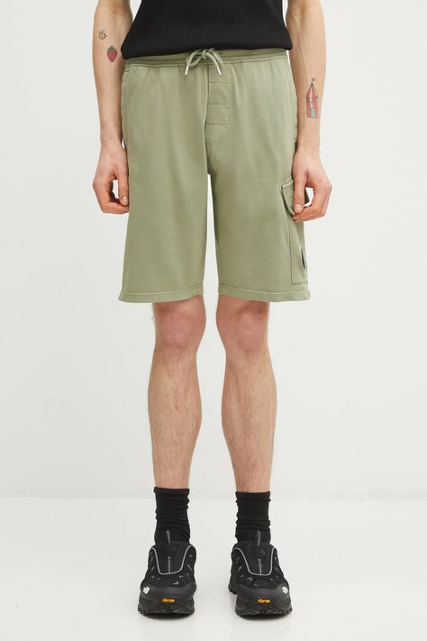 C.P. Company szorty bawełniane męskie kolor zielony 20CMSB704A002246G