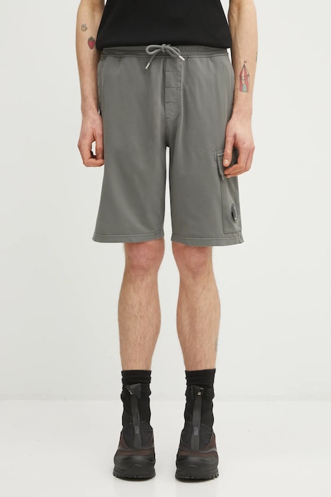 C.P. Company szorty bawełniane męskie kolor szary 20CMSB704A002246G