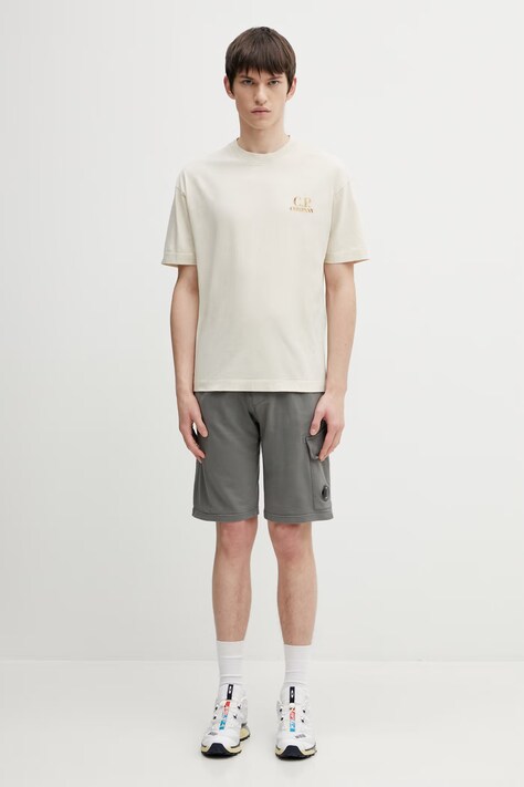 Βαμβακερό σορτσάκι C.P. Company ανδρικό, χρώμα: γκρι, 20CMSB704A002246G