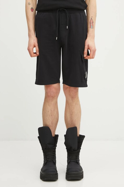 C.P. Company szorty bawełniane męskie kolor czarny RCCMSB704A002246G