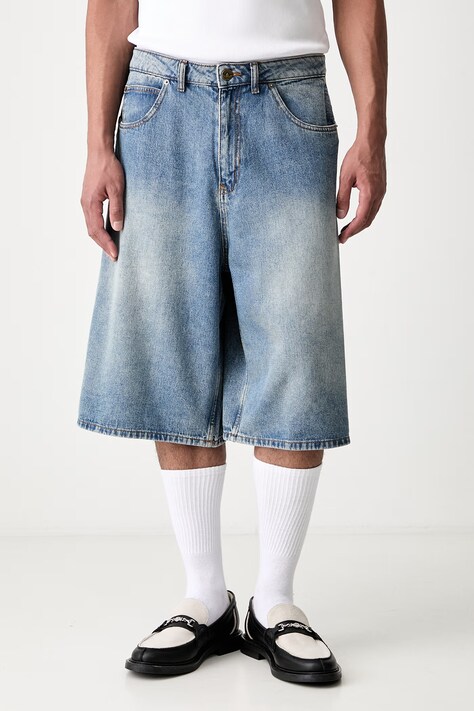 adidas Originals szorty męskie jeansowe niebieskie regular waist KE0133