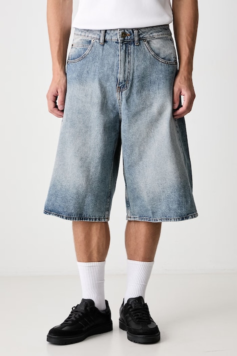 adidas Originals шорти чоловічі джинсові блакитні regular waist KE0133