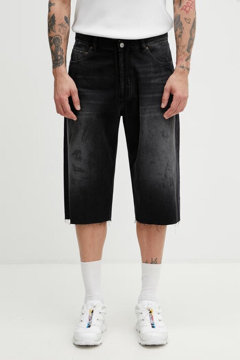 MM6 Maison Margiela szorty jeansowe męskie czarne regular waist SH0MU0014.M30064.961