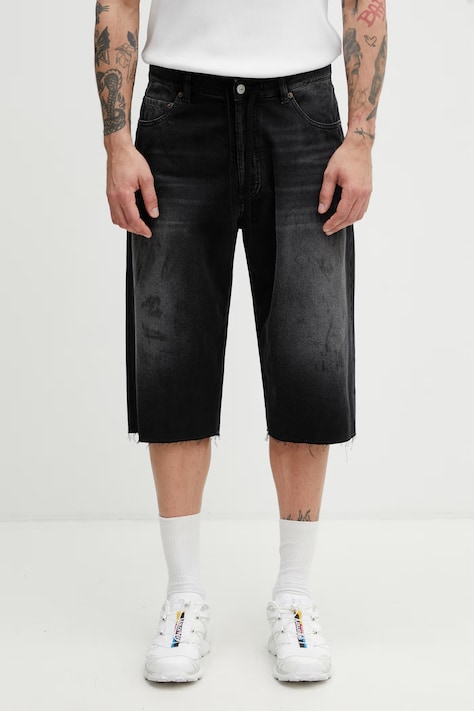 MM6 Maison Margiela szorty jeansowe męskie czarne regular waist SH0MU0014.M30064.961