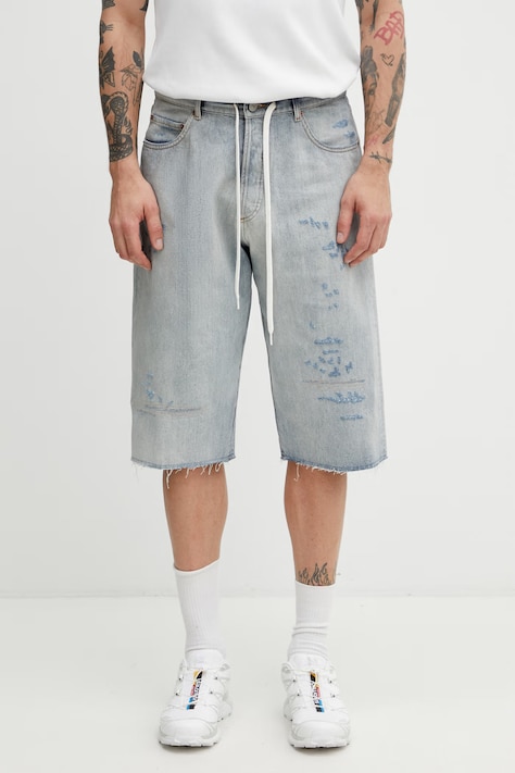 MM6 Maison Margiela szorty jeansowe męskie niebieskie regular waist SH0MU0014.M30055.962