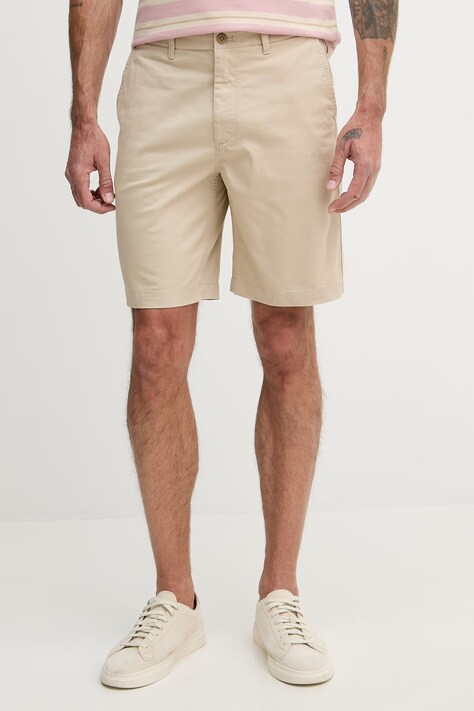 Calvin Klein Jeans chino kratke hlače muške od pamuka s elastanom bež LV04RF617G