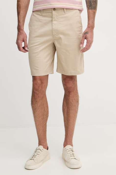 Calvin Klein Jeans chino kratke hlače muške od pamuka s elastanom bež LV04RF617G