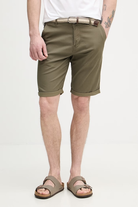 Lindbergh szorty chino męskie bawełniane z elastanem zielone 30.505045B