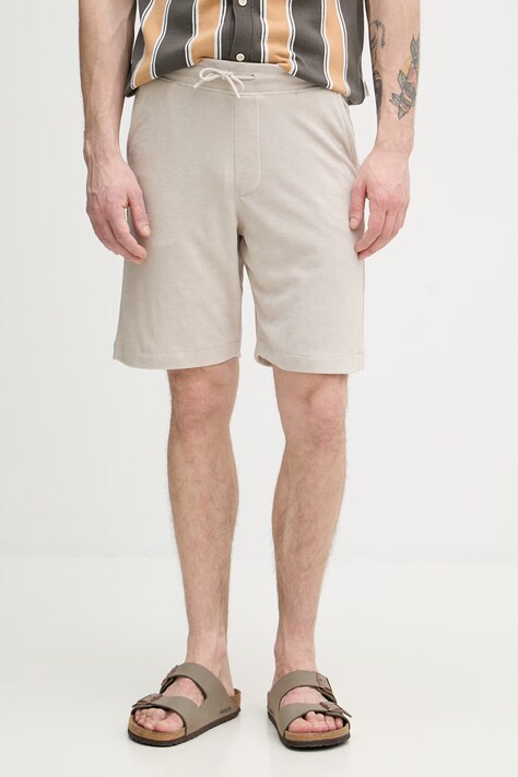 Lindbergh szorty dresowe męskie z bawełną szare regular waist 30.508007