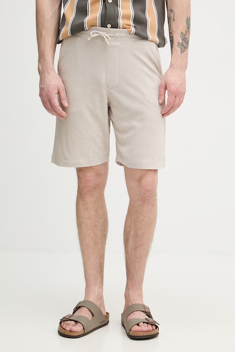 Lindbergh szorty dresowe męskie z bawełną szare regular waist 30.508007