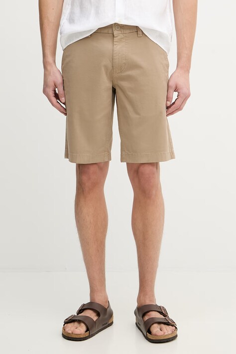 Marc O'Polo szorty męskie bawełniane z elastanem beżowe 5000012812