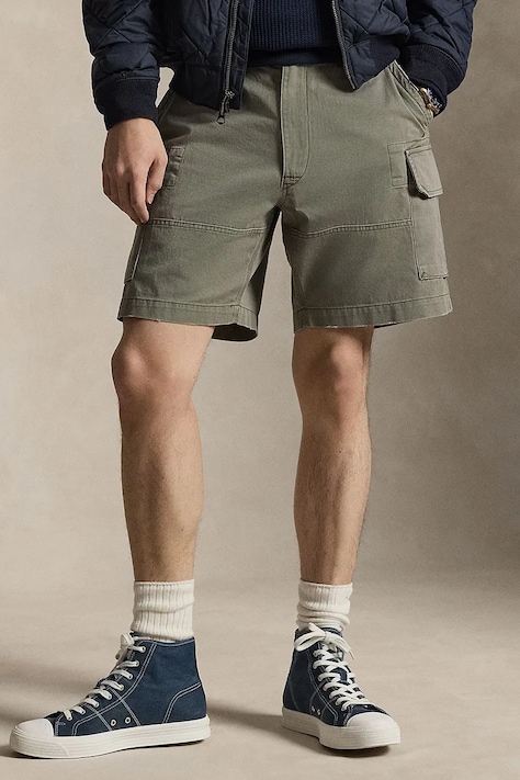 Polo Ralph Lauren cargo kratke hlače moške bombažne sive