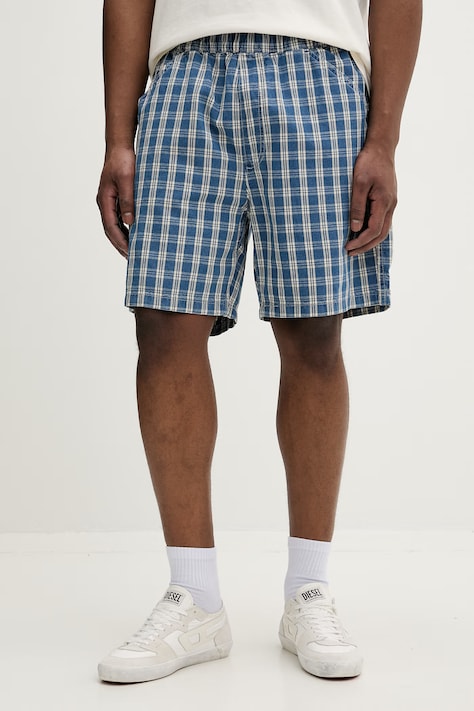 Levi's šortky pánske bavlnené PULL-ON WORK x WORKWEAR modré regular waist 005A0