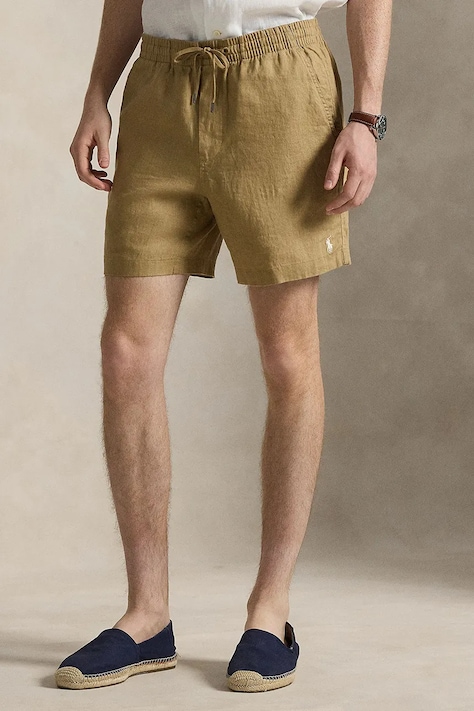 Polo Ralph Lauren szorty męskie bawełniane brązowe regular waist 710P08205