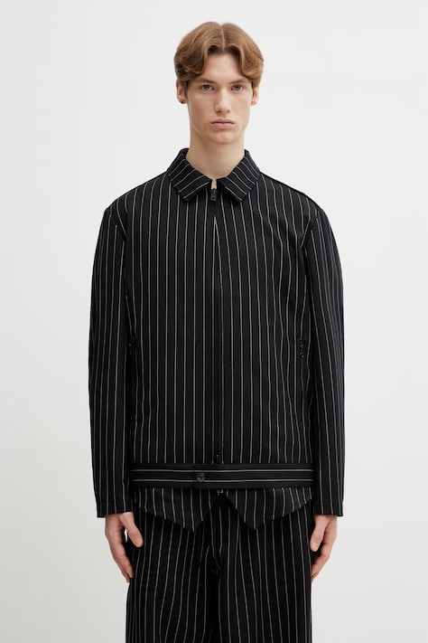 Y-3 bluza z dodatkiem wełny M RW UT BLOUSON męska kolor czarny wzorzysta KG6002