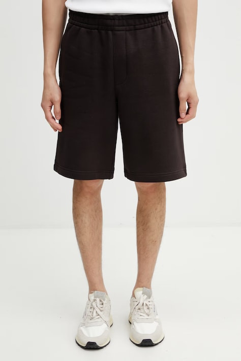 Lacoste szorty dresowe męskie bawełniane brązowe regular waist GH1903