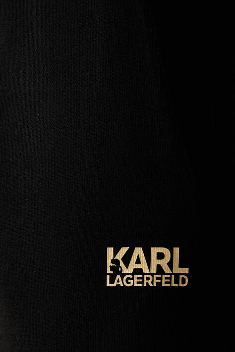 Karl Lagerfeld szorty dresowe męskie bawełniane czarne regular waist 562917.705783