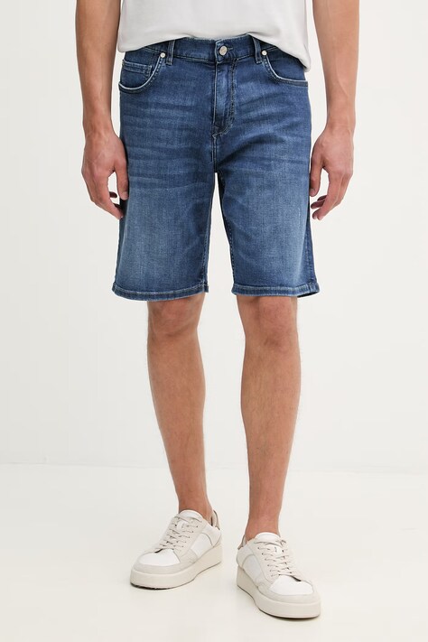Karl Lagerfeld szorty męskie jeansowe KL-SCOT niebieskie regular waist 562843.265590