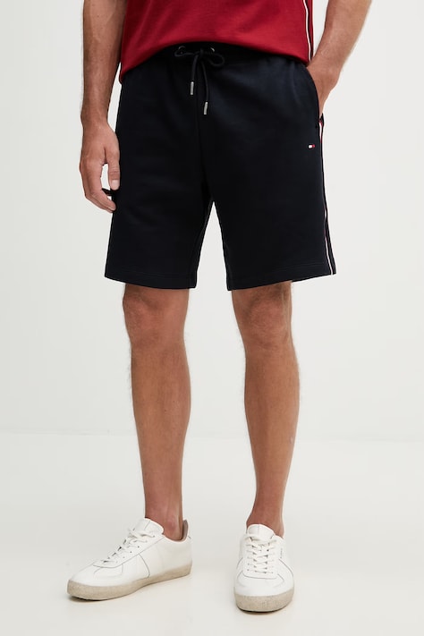 Tommy Hilfiger teplákové šortky pánské bavlněné námořnická modř MW0MW42883