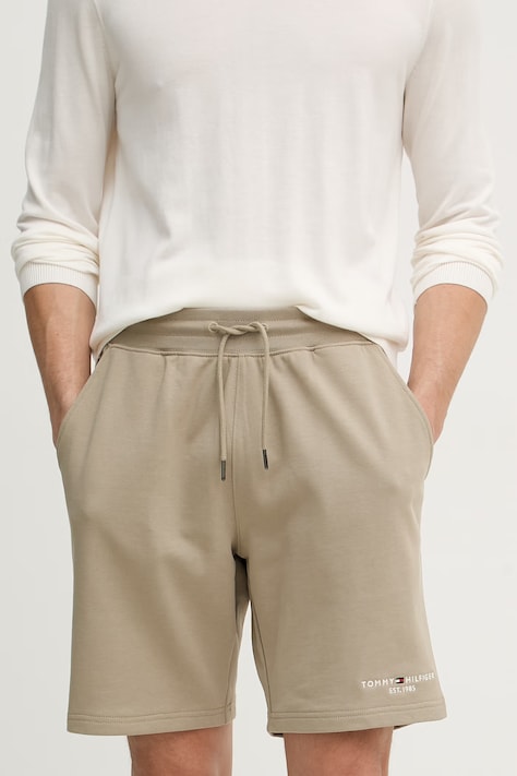 Tommy Hilfiger pantaloni scurți de trening pentru bărbați, din bumbac verzi regular waist MW0MW43068